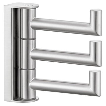Angle Simple Swivel Towel Hook 3 Arms, SUS304 Stai