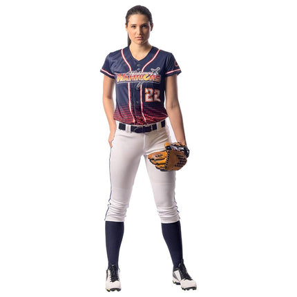 Pantalones de sóftbol de talle bajo con ribete lateral Champro Tournament para mujer