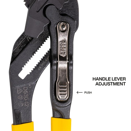 Klein Tools D53003KIT Plier Wrench Set, 3-Piece High-Leverage Pliers, Adjustable, Reversible Jaw, Smooth and Knurled Teeth, 7-Inch 10-Inch and 12-Inch