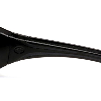 Pyramex Goliath Safety Eyewear, Black Frame, Silver Mirror Lens