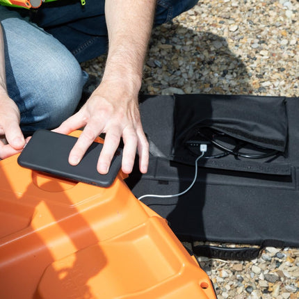 Klein Tools 29250 Solar Panel, 60 Watts, Foldable Solar Panel Charges Power Banks, Portable Batteries and Personal Electronics
