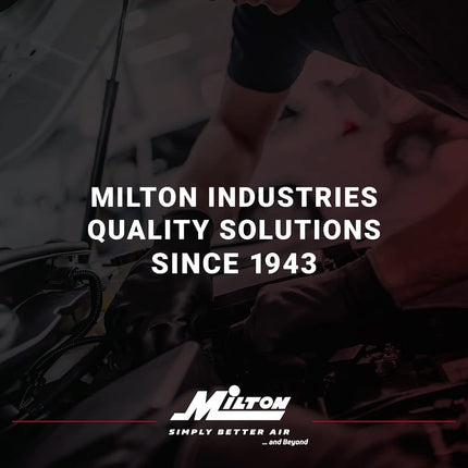 Milton S-506 Original Service Station Tire Inflator and Air Pressure Gauge, Dual Head Chuck, 1/4" NPT, 15" Rubber Hose, 10-160 PSI