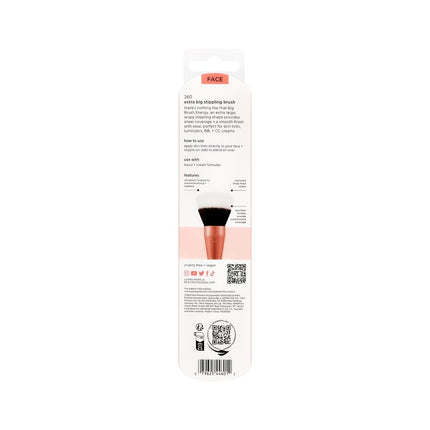 Real Techniques Extra Large Dotting Brush, Large Makeup Brush for Liquid and Cream Foundation, BB/CC Cream, Skin Tinting, XL Oversized Brush, Cruelty Free, Bristles
