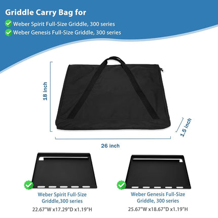 Griddle Carry Bag for Weber Spirit/Genesis300 Series Griddle, Replace 7035