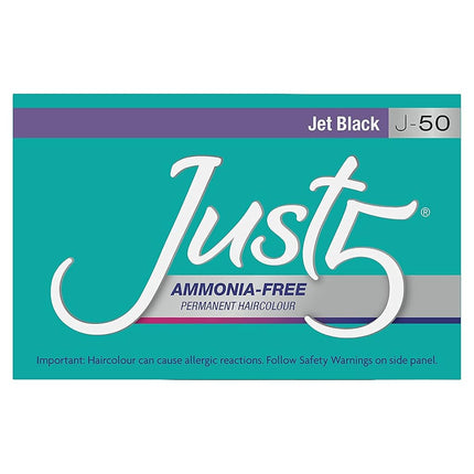 Just 5 Women's 5 Minute Permanent Hair Color, Jet Black