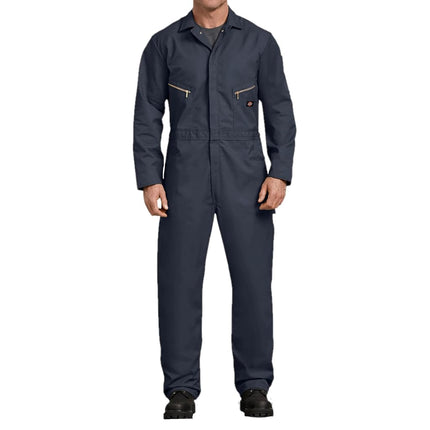 Dickies Mens Deluxe Long Sleeve Blended Work Utility Coveralls, Dark Navy, Large Tall US