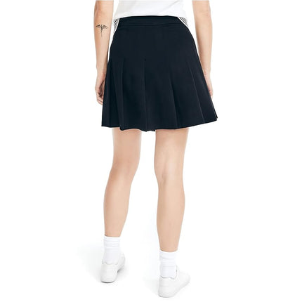 Nautica Women's Pleated Tennis Skirt, True Black, XS