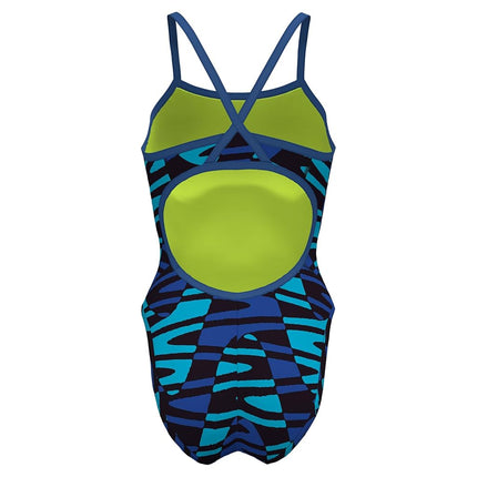 Speedo Women's Endurance Plus Flyback Printed One Piece Swimsuit - Team Royal Blue, Size 38