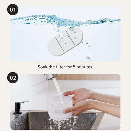 PETLIBRO Replacement Filters for Capsule Cat Water Fountain, 4 Pack for Ultra Quiet Pet Fountain, Two Flow Modes Visible Level Dog Dispenser