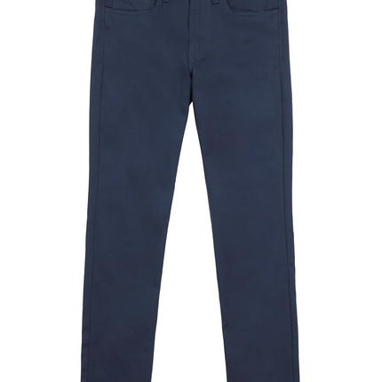 Nautica Boys' Flat Front Stretch Twill Chino Khaki Pant, Navy 5-Pocket, 8