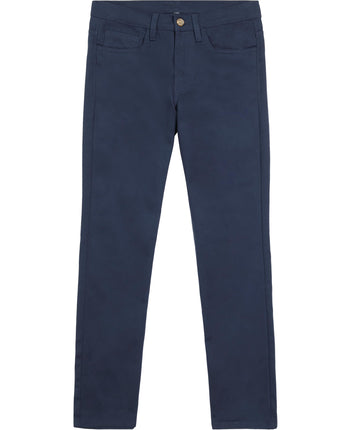 Nautica Boys' Flat Front Stretch Twill Chino Khaki