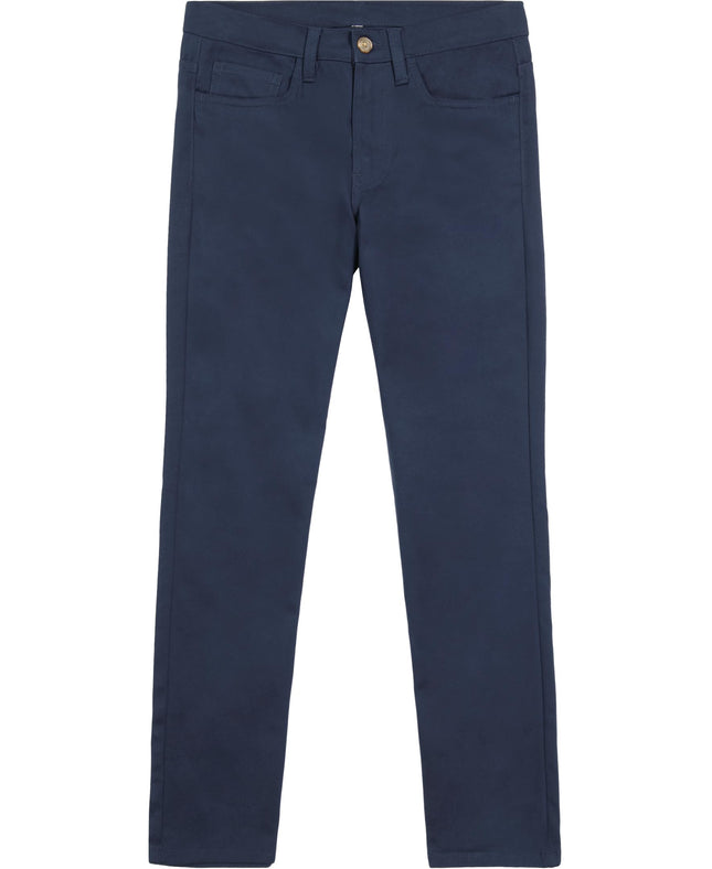 Nautica Boys' Flat Front Stretch Twill Chino Khaki