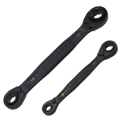 Klein Tools 68216M 4-in-1 Ratcheting Wrench Set, 2