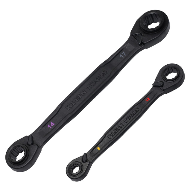 Klein Tools 68216M 4-in-1 Ratcheting Wrench Set, 2