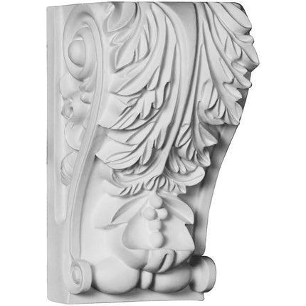 Ekena Millwork COR04X03X07LE 4" W x 3 3/8" D x 7 1/8" H Leaf Corbel, White