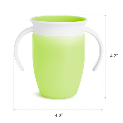 Munchkin Miracle 360 Trainer Cup, Green/Blue, 7 Ounce, 2 Count * Waterproof Labels Included to Personalise Your Little One's Cup*
