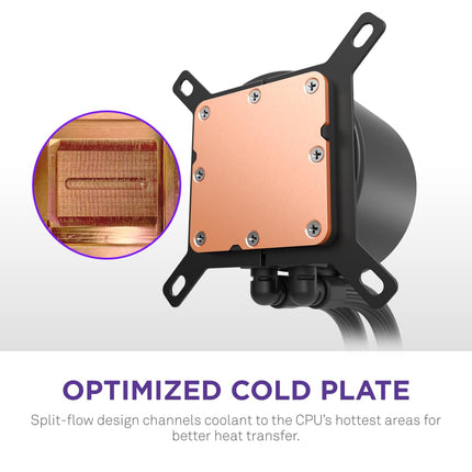 NZXT Kraken Plus 360-360mm AIO CPU Cooler, LCD - Black