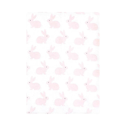 Hudson Baby Paños para eructar de Franela Unisex para Bebé 12pzas, Conejita Miel Rosa, Talla Única