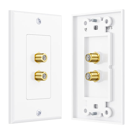 Cable Matters 2-Pack 2-Port TV Cable Wall Plate (C