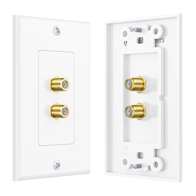 Cable Matters 2-Pack 2-Port TV Cable Wall Plate (C