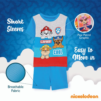 Nickelodeon Boys' Paw Patrol Snug Fit Cotton Pajamas, Brave PUPS, 8