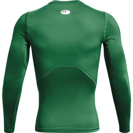 Under Armour Men's HeatGear Compression Long-Sleeve T-Shirt, Team Kelly Green (305)/White, S
