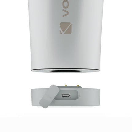VOLTRX ChillMix Shaker Bottle Insulated Stainless Steel - USB C Rechargeable Electric Protein Shake Mixer, Shaker Cups for Protein Shakes and MealReplacement,(Ice White)