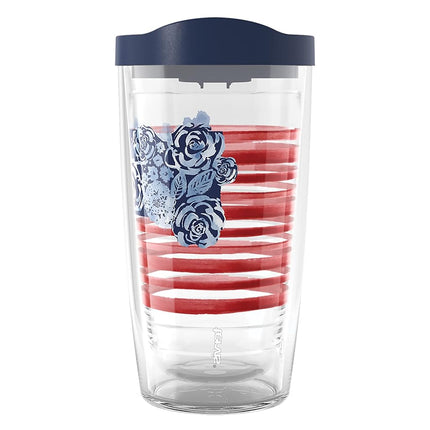 Vaso térmico aislante de doble pared Tervis Sara Berrenson Sweet Home American Flag Made in USA, 473 ml, Clásico