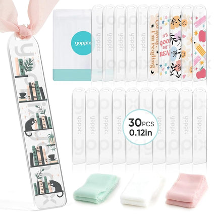YOPPIX 30 Pieces Acrylic Bookmark Blanks- 3mm Thic