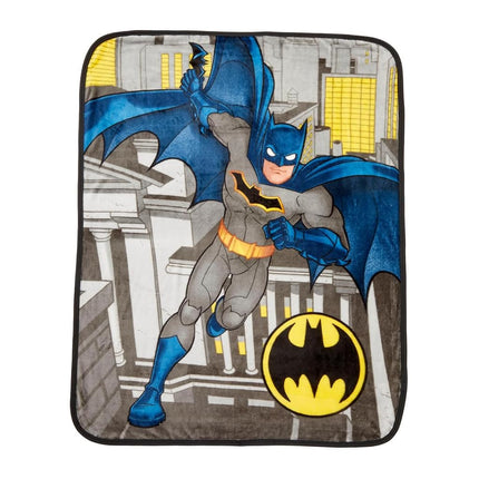 Franco Batman DC Comics Kids Bedding Super Soft Silk Touch Throw, 40 in x 50 in, (Official Licensed Product)