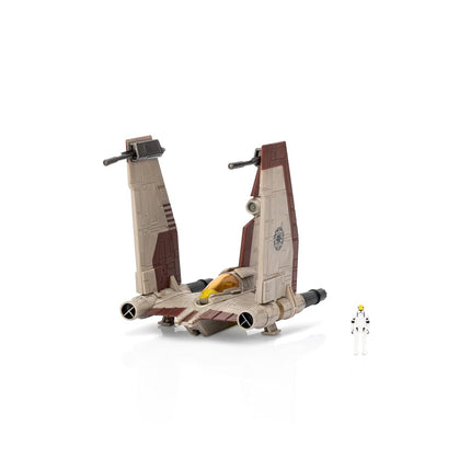 STAR WARS Micro Galaxy Squadron Caza Estelar V-19 Torrent - Vehículo de 12.7 cm con Alas Plegables y Estabilizador Vertical, más Figura Micro de 2.54 cm como Accesorio