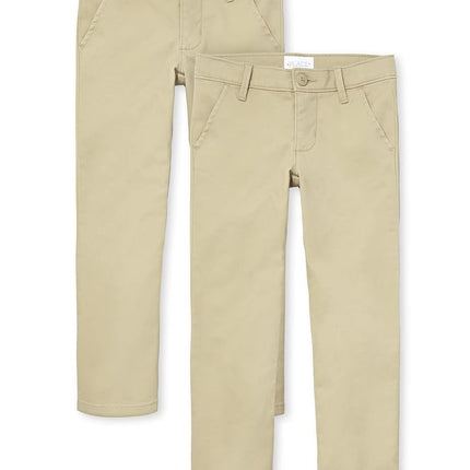 The Children's Place Girls Skinny Chino Pants,Sandy 2 Pack,4, Sandy 2 Pack, 4