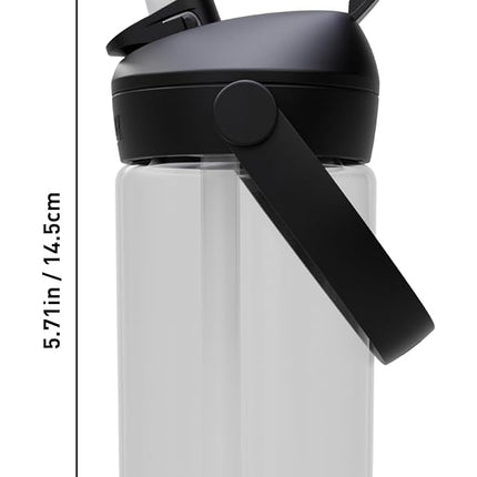 Camelbak THRIVE FLIP STRAW KIDS 415 ml – sport bottle – leak-proof – for little adventurers – easy drinking – durable – Clear, size: OS