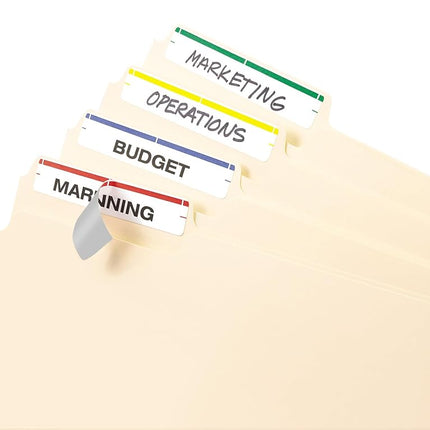 Avery File Folder Labels on 4" x 6" Sheets, Permanent Adhesive, Assorted Colors, 2/3" x 3-7/16", 4,536 Labels, Pack of 18 (5215)