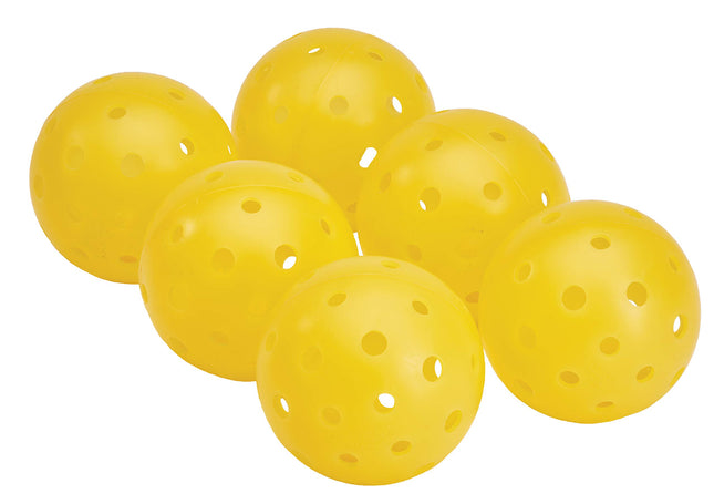 Tourna Strike Outdoor Pickleballs (6 Pack) - USAPA Approved, yellow