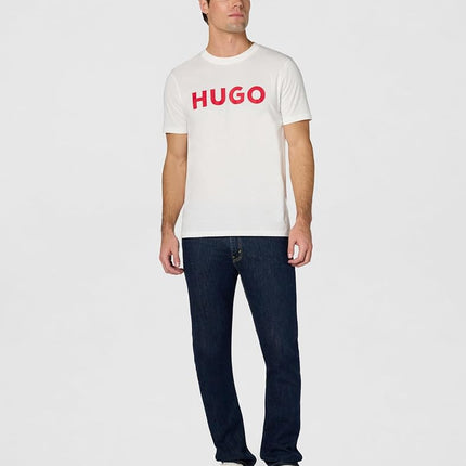 HUGO Boss Men's Print Logo Short Sleeve T-Shirt, White, XL