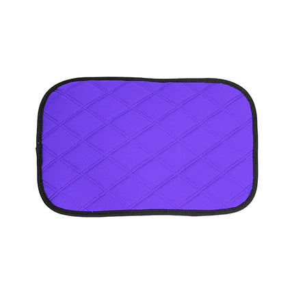FH GROUP FH1053PURPLEDM-AVC Coussin de console centrale en néosupreme à motif diamant, résistant à l'eau, protège-boîte de siège noir, compatible avec la plupart des voitures, VUS et camions
