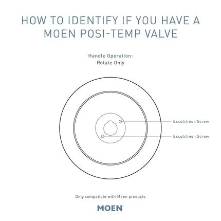 Moen T2812BL Rizon Posi-Temp Embellecedor de ducha sin válvula, caudal de 2.5 GPM, negro mate