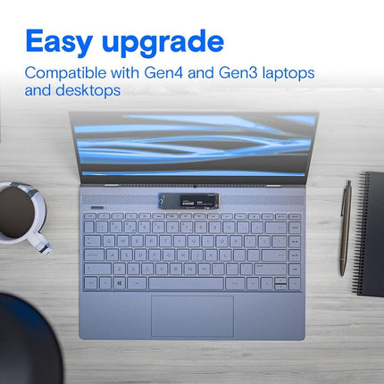 Crucial P310 500GB SSD M.2 2280 NVMe PCIe Gen4, Up to 6,600MB/s, Laptop & Desktop (PC) Compatible, Internal Solid State Drive - CT500P310SSD801
