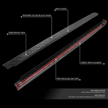 DNA MOTORING Pair of Stepside Bed Rail Caps w/o Stake Holes Compatible with 07-13 Silverado/Sierra 1500 2500HD 6'6 Fleetside Beds,ZTL-Y-0311