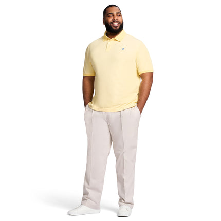 IZOD Men's Big and Tall Performance Stretch Pleated Pant Casual, Warm Pearl, 50W x 34L