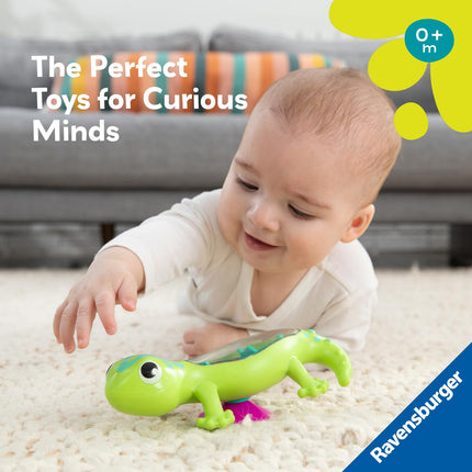 Ravensburger Play+ Rainmaker Shake & Twist - Gecko | Gentle Rain Sound Toy | Supports Sensory & Motor Skill Development