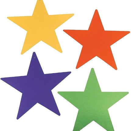 Oriental Trading Stars, Cardboard, Multicolour, Large