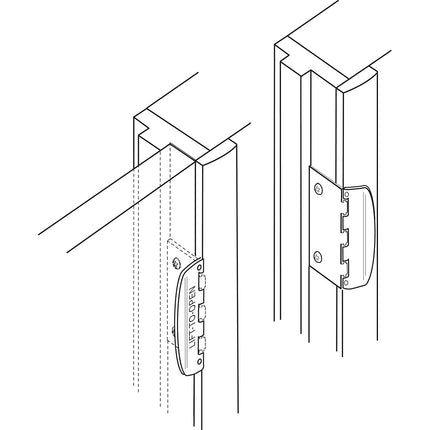 Defender Security U 10321 Flip Action Door Reversible Bronze Privacy Lock with Anti Screw for Child Safe Mode, 2-3/4