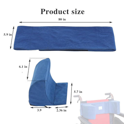 Migeek Wheelchair Lateral Support Cushion, Wheelchair Back Support Cushion for Positioning, Lateral Foam Wedge Cushion for The Elderly (Blue)(Waist Rest)