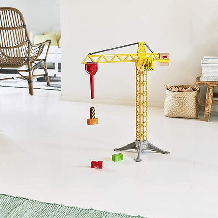 BRIO World Light Up Construction Crane for Kids Age 3 Years Up - Wooden Railway Train Accessories and Add Ons