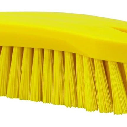 Vikan 38906 Hard Hand Brush, Yellow, Large, 200mm Length, 70mm Width, 60mm Height