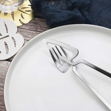 JASHII Flatware Set 32-piece Silverware Set Matte Finished Cutlery Set Service for 8 Include Knife/Fork/Spoon/Coffee Spoon Dishwasher Safe (Silver)