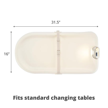 Skip Hop Baby Changing Pad Nursery Style Light-Up Wipeable and Contoured with Cushioned Foam Fits Standard Changing Tables Oat