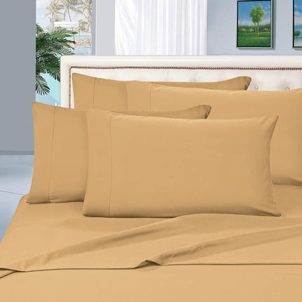 Elegant Comfort 1500 Thread Count Egyptian Quality 6 Piece Wrinkle Resistant Luxurious Sheet Set, King, Gold
